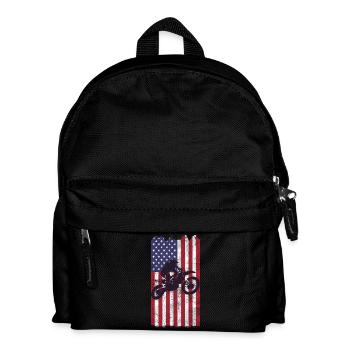 Dirt Biking USA-Flagge - Kinder Rucksack - Schwarz - Vorne