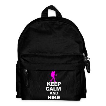 KEEP CALM AND HIKE ON, WANDERLUST, GIFT 🚶 - Kids' Backpack - black - Front