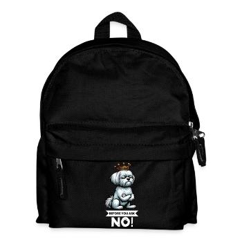 Before You Ask Malteser Malteserbesitzer Maltese - Kinder Rucksack - Schwarz - Vorne