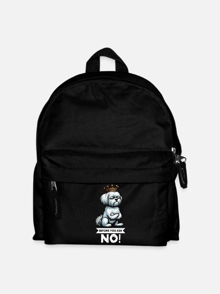 Before You Ask Malteser Malteserbesitzer Maltese - Kinder Rucksack - Schwarz
