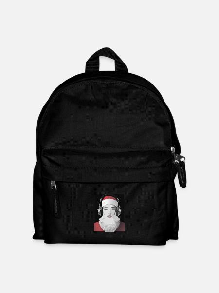 Christmas Beats - Woman in Santa Claus Look - Kids' Backpack - black