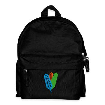 Federn - Kinder Rucksack - Schwarz - Vorne