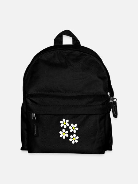 Blume weiß weiße Blume Blumen Geschenk Weihnachten - Kinder Rucksack - Schwarz