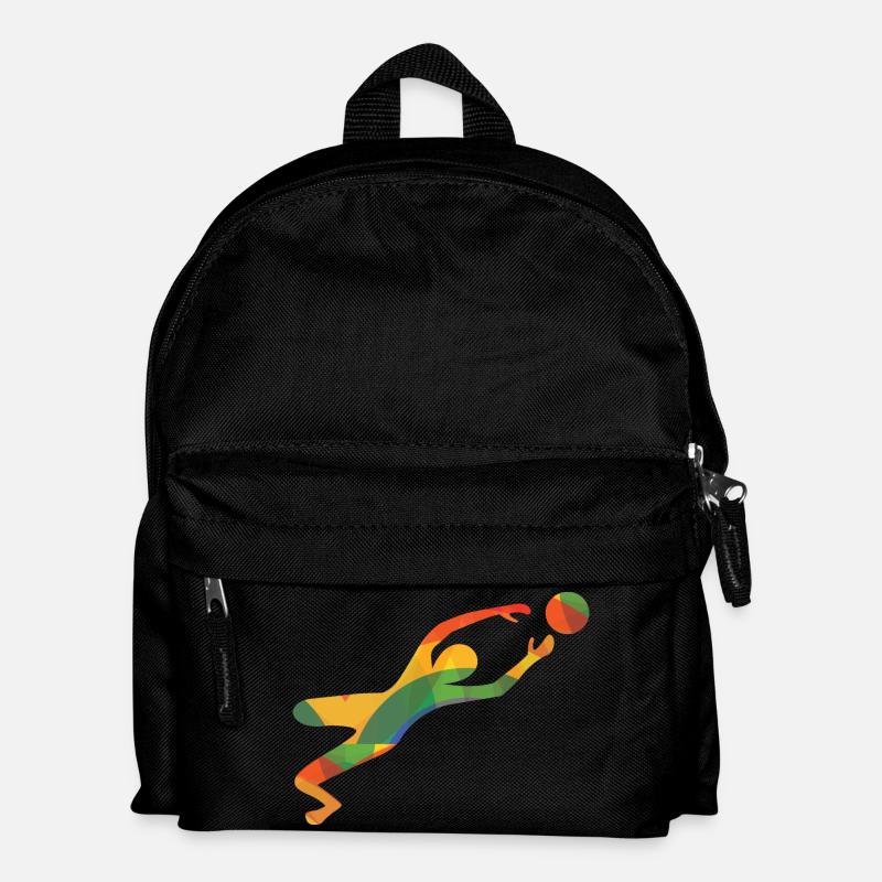 Farbiger Torwart - Kinder Rucksack - Schwarz