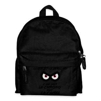 Regard de pilote : Chrono ou Caisse - Sac à dos Enfant - noir - Devant