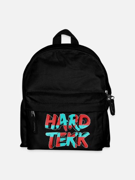 HardTekk 3D Schriftzug 004 - Kinder Rucksack - Schwarz