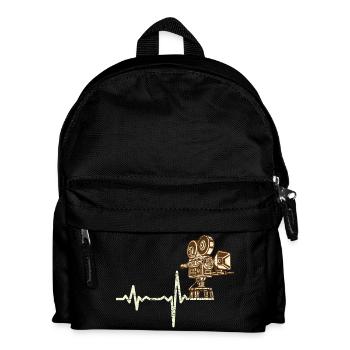 Shirt Gift Heartbeat Film Technician - Kids' Backpack - black - Front