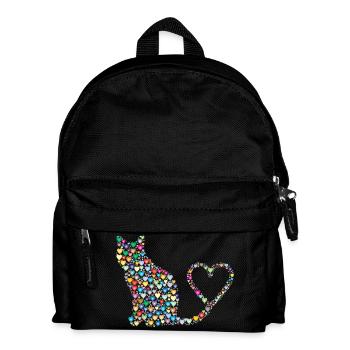 Heart Hearts Heart I Love You I Love You U23 - Kids' Backpack - black - Front