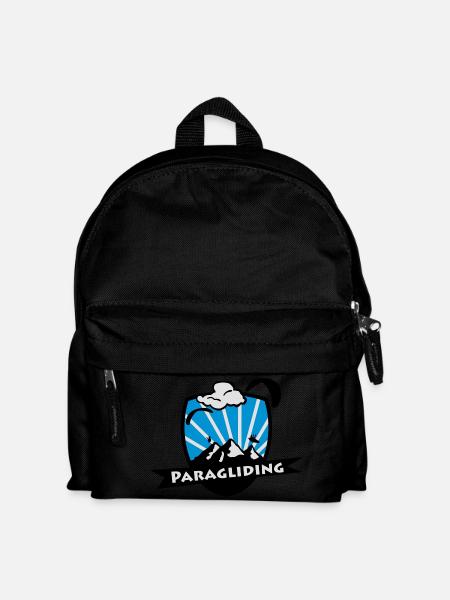 Paragliding / Paraglider Logo - Kids' Backpack - black
