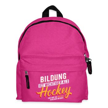 L'éducation est importante - le hockey - Sac à dos Enfant - fuchsia - Devant