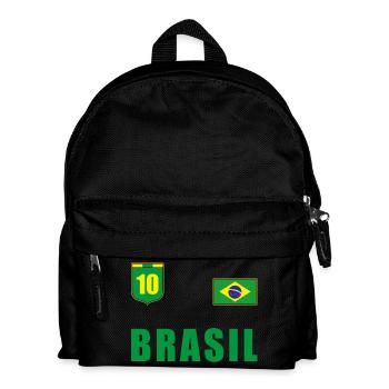 Brazil Soccer T-Shirt Jersey Fanshirt Fans - Kids' Backpack - black - Front