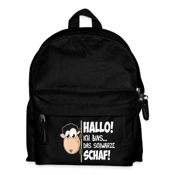 Das schwarze Schaf - Kinder Rucksack - Schwarz - Vorne