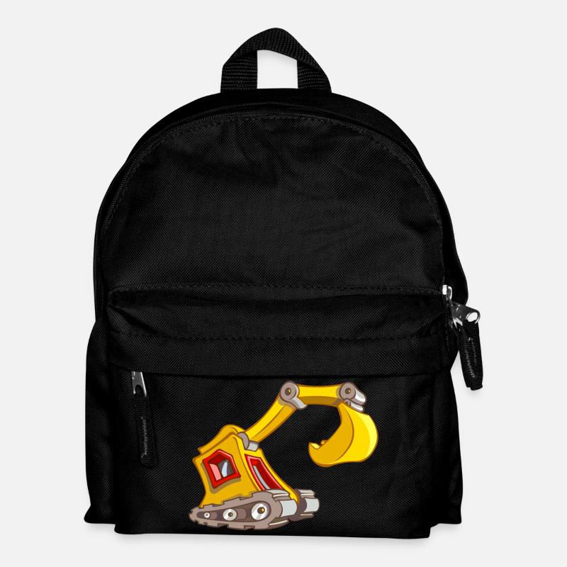 Baggerlader - Kinder Rucksack - Schwarz