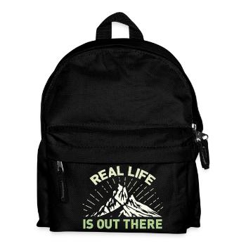 Real Life Is Out There - Kinder Rucksack - Schwarz - Vorne