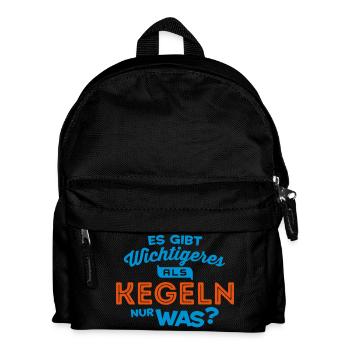 kegeln kegelclub spruch - Kinder Rucksack - Schwarz - Vorne