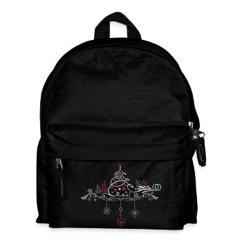 Weihnachten. Weihnachtsbaum Dekoration - Kinder Rucksack - Schwarz - Vorne