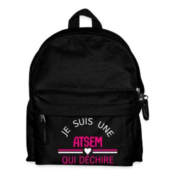 je suis une atsem qui déchire - Sac à dos Enfant - noir - Devant