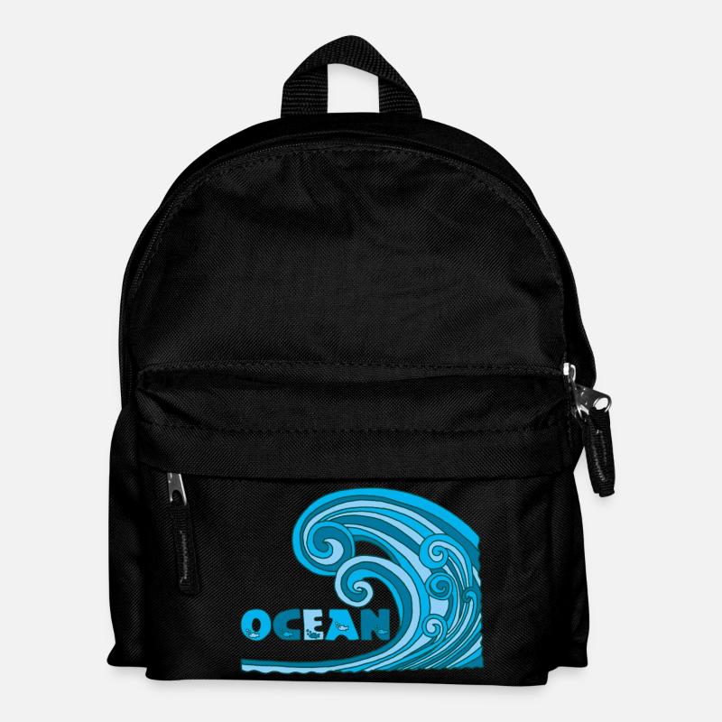 Ozean - Kinder Rucksack - Schwarz