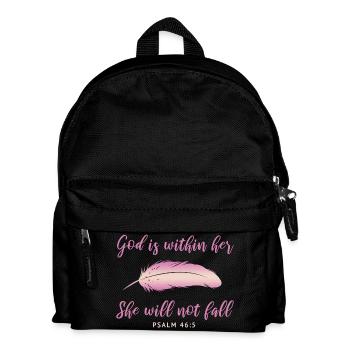 Citation biblique chrétienne - Sac à dos Enfant - noir - Devant