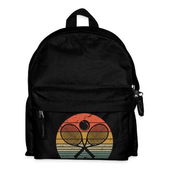 Retro Tennis Raquette Joueur de Tennis Jeu de Ping Pong - Sac à dos Enfant - noir - Devant