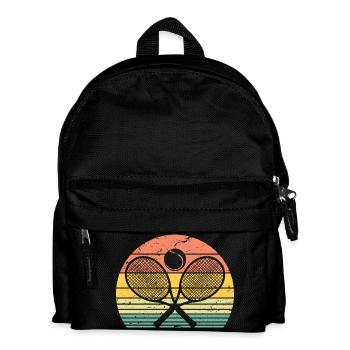 Retro Tennis Raquette Joueur de Tennis Jeu de Ping Pong - Sac à dos Enfant - noir - Devant