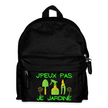 jardiner, jardinage, fan de jardinage - Sac à dos Enfant - noir - Devant