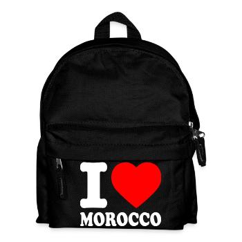 I love morocco - Marokko - Kinder Rucksack - Schwarz - Vorne