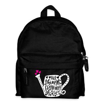 Alle Dinge wachsen mit Liebe - Kinder Rucksack - Schwarz - Vorne