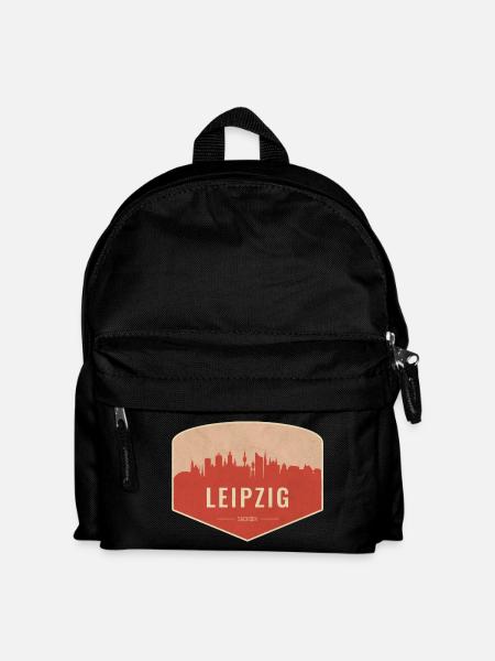Leipzig Skyline Abzeichen Vintage - Kinder Rucksack - Schwarz