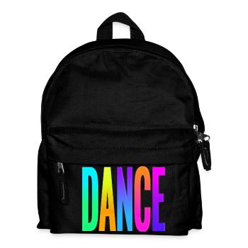 Rainbow Gradient Dance Typography - Kids' Backpack - black - Front
