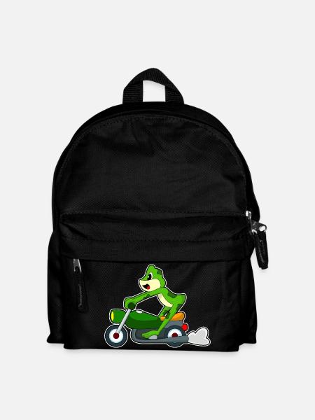 Frog Motorcycle - Kids' Backpack - black