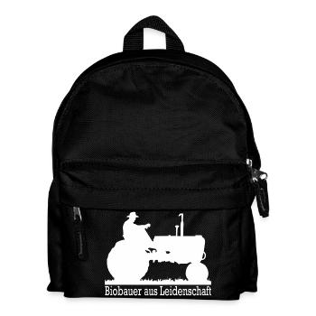 Biobauer aus Leidenschaft Landwirt Geschenk - Kinder Rucksack - Schwarz - Vorne