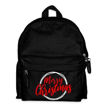 Frohe Weihnachten Script Circle - Kinder Rucksack - Schwarz - Vorne