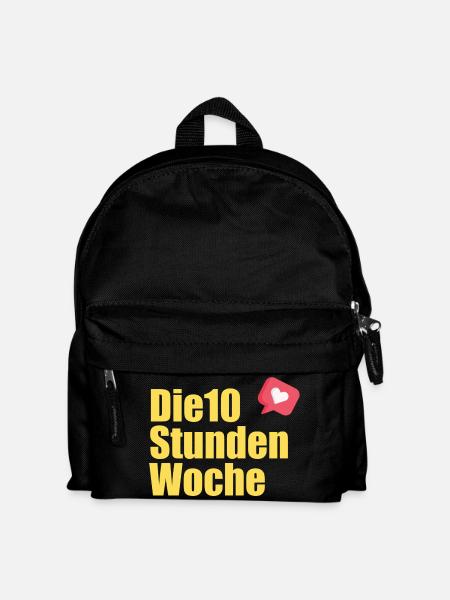 die 10 Stunden Woche Logo - Kinder Rucksack - Schwarz
