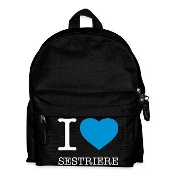 I LOVE SESTRIERE - Kinder Rucksack - Schwarz - Vorne