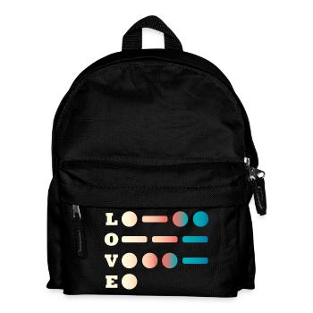 Aimer le code Morse - Sac à dos Enfant - noir - Devant