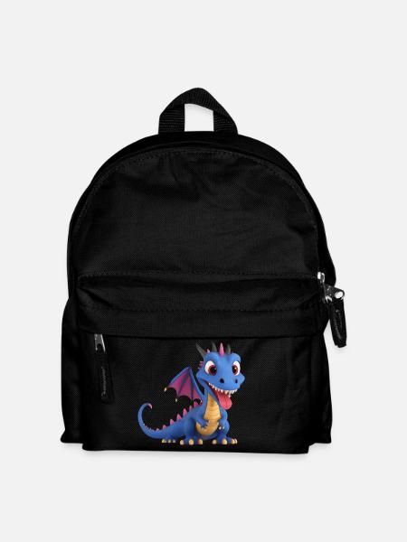 Ein niedliches Drachen Monster mit langer Zunge - Kinder Rucksack - Schwarz