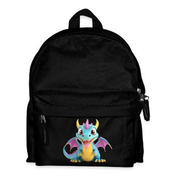 Drachen Monster - Kinder Rucksack - Schwarz - Vorne