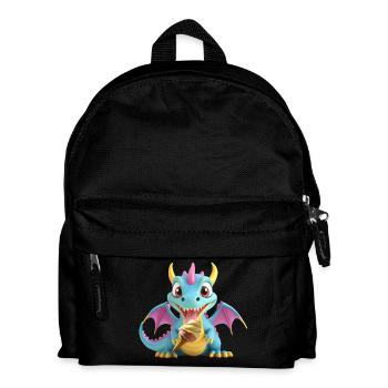 Monstre dragon à longue langue et à glace - Sac à dos Enfant - noir - Devant