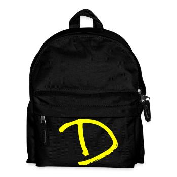 Buchstabe D - Kinder Rucksack - Schwarz - Vorne
