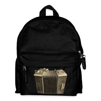 Retro Akkordeon - Sepia - Kinder Rucksack - Schwarz - Vorne