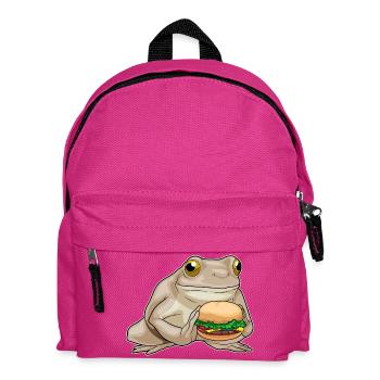Frosch Cheeseburger - Kinder Rucksack - Fuchsia - Vorne