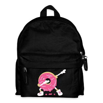 Lustiger Donut - Kinder Rucksack - Schwarz - Vorne