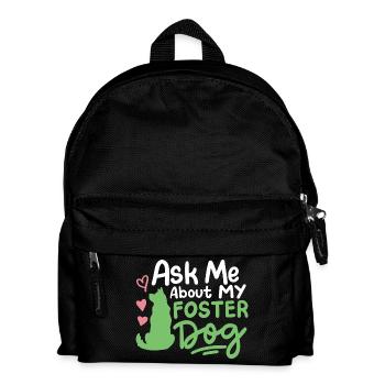 Pflegehund Herrchen Frauchen - Kinder Rucksack - Schwarz - Vorne