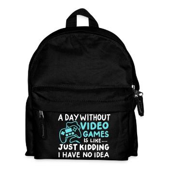 Gaming Gamer Videospiele - Kinder Rucksack - Schwarz - Vorne