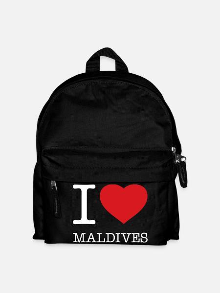 I LOVE MALDIVES Malediven - Kinder Rucksack - Schwarz