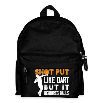 shot put like darts but it requires balls Design - Kids' Backpack - black - Front