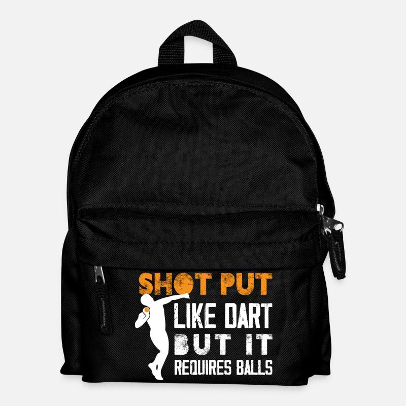 shot put like darts but it requires balls Design - Kinder Rucksack - Schwarz