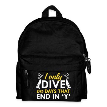Diving I Only Dive - Kids' Backpack - black - Front