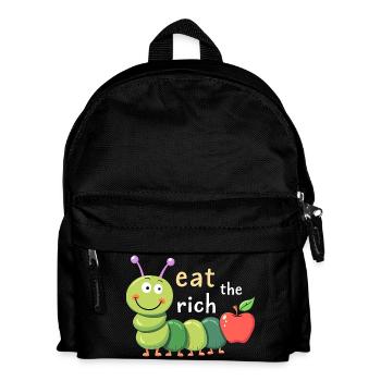 Mangez les riches - Chenille affamée - Sac à dos Enfant - noir - Devant